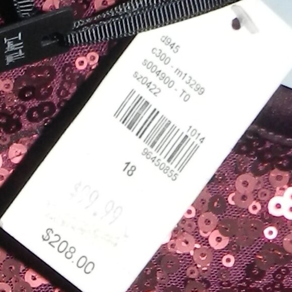 Isabel Toledo for LB sleeveless V-neck high-low wine sequin maxi NWT/🆕⌚📦🏃💨🚚 - Picture 3 of 16